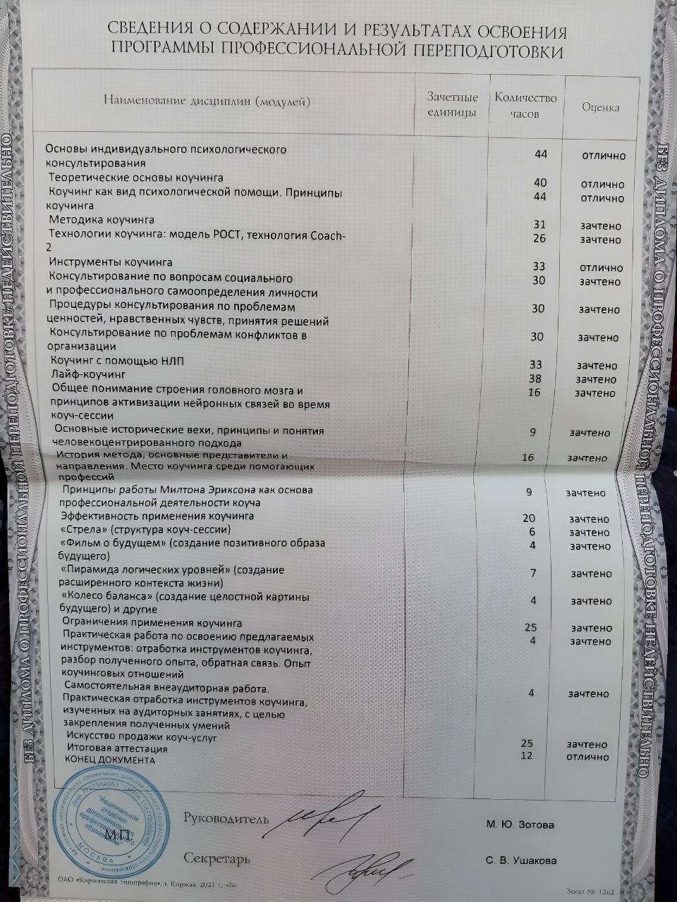 Приложение к диплому Виктории Науменко 5